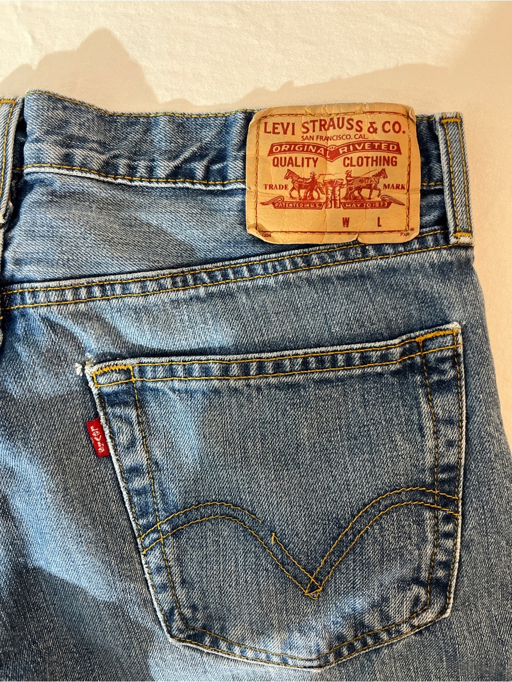 Vintage Levi's Men's 529 Straight-Leg Jeans in Medium Blue Wash